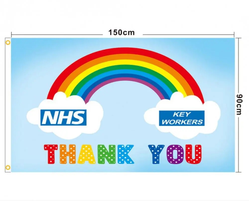 Merci Rainbow NHS drapeaux