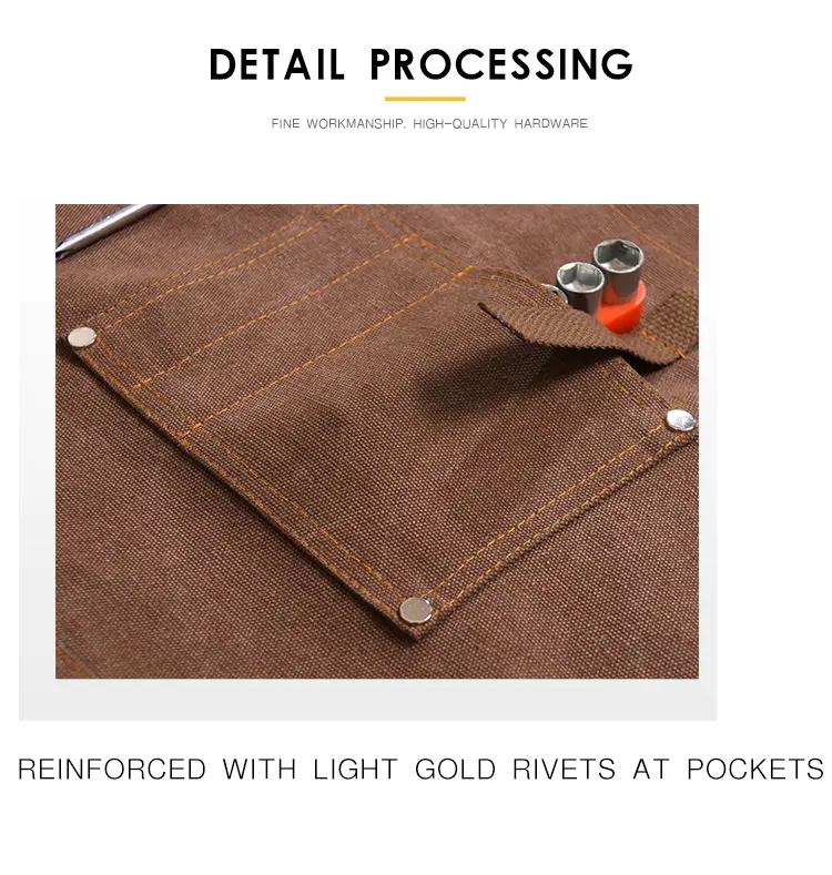 Tablier de travail en toile avec poches à outils