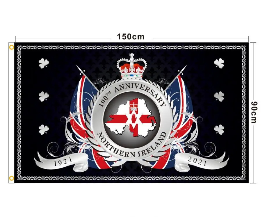 Drapeaux du 100e anniversaire de l'Irlande du Nord
