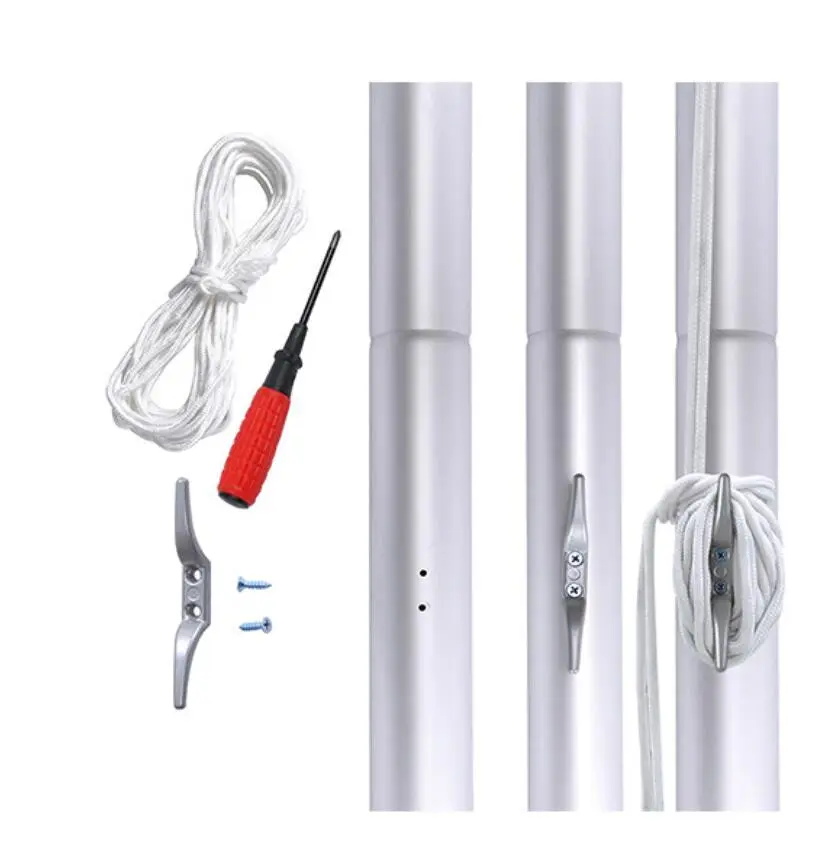 Kit de mât de drapeau sectionnel de 20 pieds