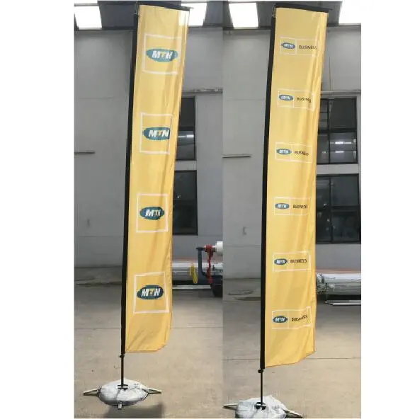 Mât en aluminium noir avec drapeau