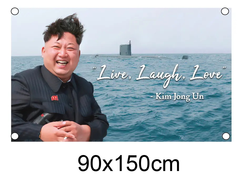 Drapeau Kim Jong Un