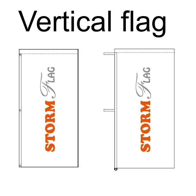 Drapeaux verticaux personnalisés en polyester