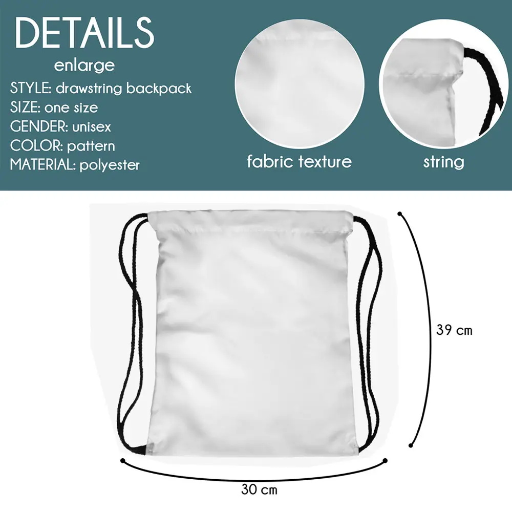 Sac à cordon imprimé personnalisé